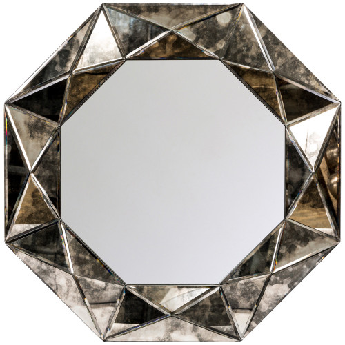 зеркало серебряное восьмиугольное в граненой раме шелдон в Нижневартовске