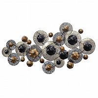 настенное панно цветы черно-золотые 134,6x68,6x8,3 см в Нижневартовске