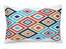 синяя декоративная подушка прямоугольная eclectic style ромбы в Нижневартовске