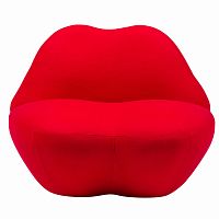 кресло губы heller kiss красный кашемир в Нижневартовске