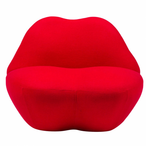 кресло губы heller kiss красный кашемир в Нижневартовске