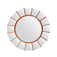 зеркало круглое стеклянное с золотой отделкой funn в Нижневартовске