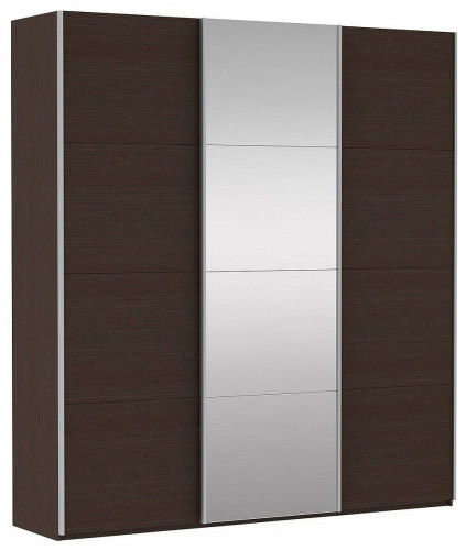 шкаф-купе для спальни е1 прайм трио (комбинированный фасад / одно зеркало) в Нижневартовске