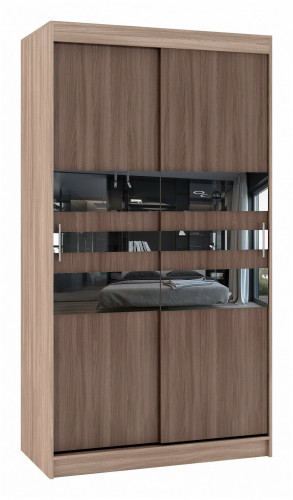 шкаф-купе для спальни баронс риф-2 зеркало вариант 6 (2 секции) в Нижневартовске