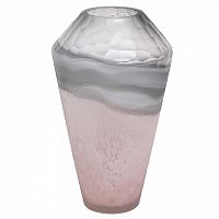 ваза стеклянная салют 4 серо-розовая в Нижневартовске
