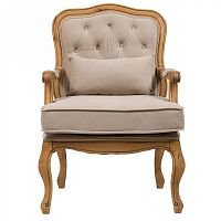 кресло мягкое с каретной стяжкой бежевое belladonna в Нижневартовске