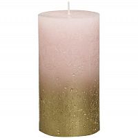 свеча большая розовая с золотом rustic, 130х68 мм в Нижневартовске