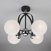 потолочная люстра eurosvet globe 70082/4 хром/черный в Нижневартовске