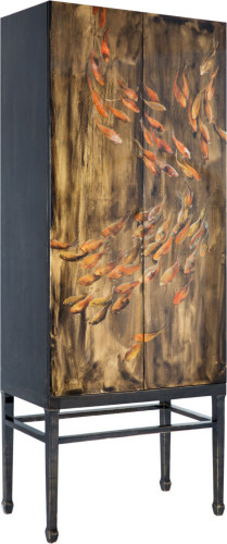 комод dean cabine черный с коричневым в Нижневартовске