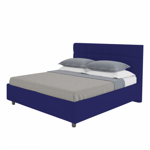 кровать двуспальная 160х200 синяя wales в Нижневартовске