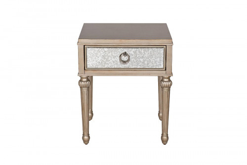 тумбочка прикроватная с ящиком и зеркальной отделкой в Нижневартовске