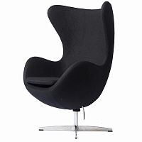 кресло egg chair кашемир черное в Нижневартовске