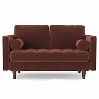 диван scott двухместный прямой коричневый в Нижневартовске