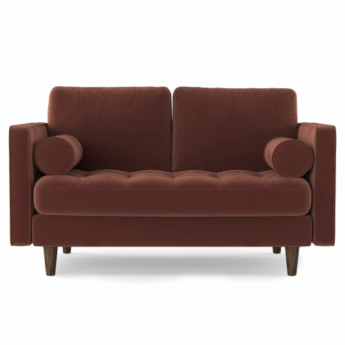 диван scott двухместный прямой коричневый в Нижневартовске