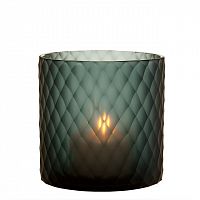 подсвечник стеклянный с ромбами сине-зеленый morton m от eichholtz, 20 см в Нижневартовске