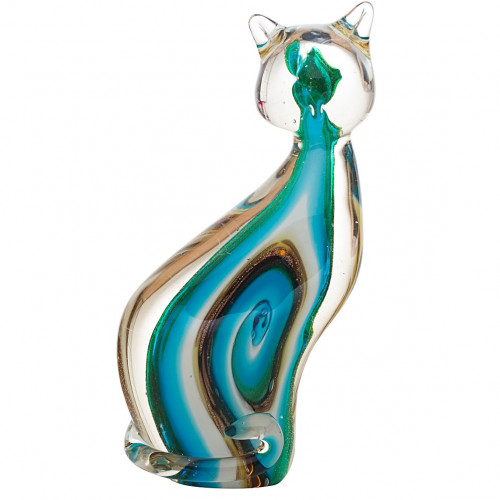 статуэткакошкасине-зеленая 11х6х24.5 в Нижневартовске