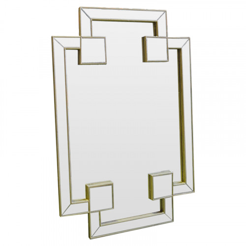 зеркало золотое прямоугольное в геометрической раме pompous bliss gold в Нижневартовске
