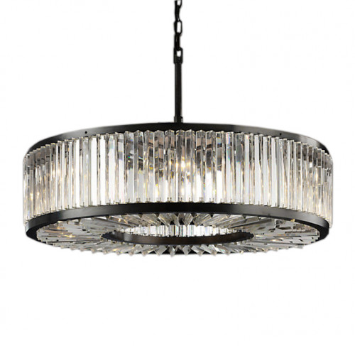 люстра welles round d70 черная, прозрачное стеко в Нижневартовске