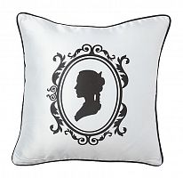подушка с принтом ladies' profile white в Нижневартовске