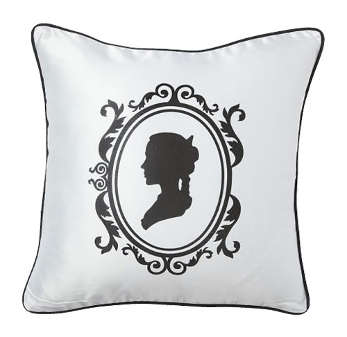 подушка с принтом ladies' profile white в Нижневартовске
