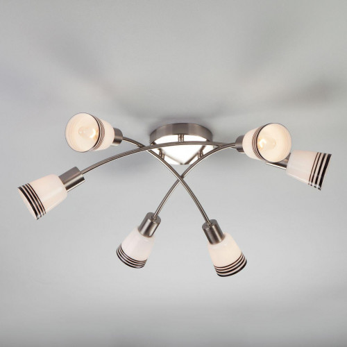 потолочная люстра eurosvet jenna 30131/6 сатин-никель в Нижневартовске