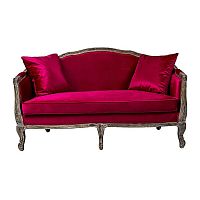 диван «прованс» двухместный прямой красный в Нижневартовске