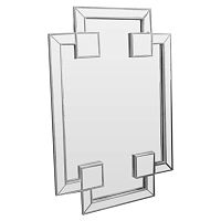 зеркало серебряное прямоугольное в геометрической раме pompous bliss silver в Нижневартовске