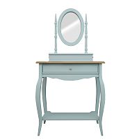 туалетный столик leontina с зеркалом голубой в Нижневартовске