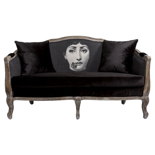 диван «комплимент» fornasetti прямой черный в Нижневартовске