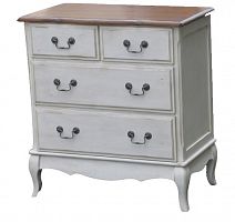 комод квадратный mobilier de maison белый, коричневый в Нижневартовске