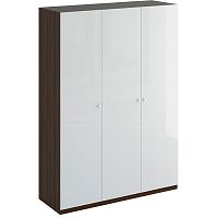 шкаф uno трехдверный дуб шато, белый глянец с коричневым в Нижневартовске