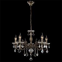 подвесная люстра eurosvet 3281/5 античная бронза/прозрачный хрусталь strotskis в Нижневартовске