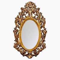 зеркало золотое овальное в резной раме камилла в Нижневартовске
