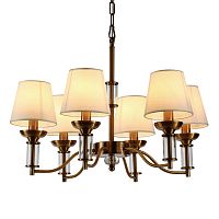 люстра walters 6 от delight collection прозрачная/бежевая/латунь в Нижневартовске