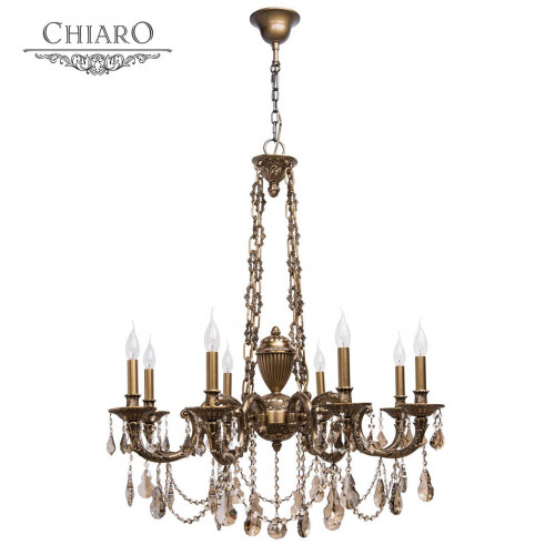 подвесная люстра chiaro габриэль 491010808 бронза в Нижневартовске