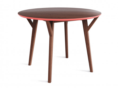 стол circle дуб тобакко, коралловый в Нижневартовске