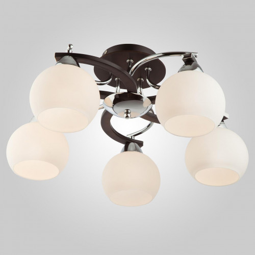 потолочная люстра eurosvet 9654/5 хром/венге в Нижневартовске