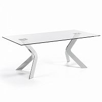 стол virginia 200x100 хром clear c106c07 от la forma (ex julia grup) в Нижневартовске