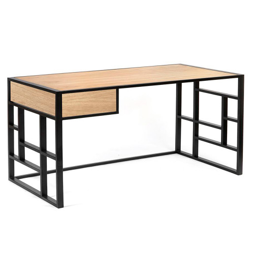 рабочий стол millenium lite 2 black светлый дуб в Нижневартовске