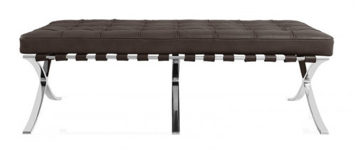 оттоманка barcelona кожа класса премиум коричневая в Нижневартовске