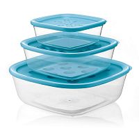 набор из 3-х контейнеров forme casa синий в Нижневартовске