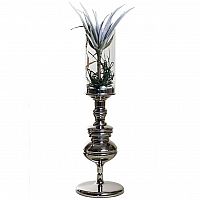 подсвечник серебряный металлический со стеклом, 53 см в Нижневартовске