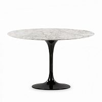 стол обеденный tulip диаметр 122 столешница мрамор черный в Нижневартовске