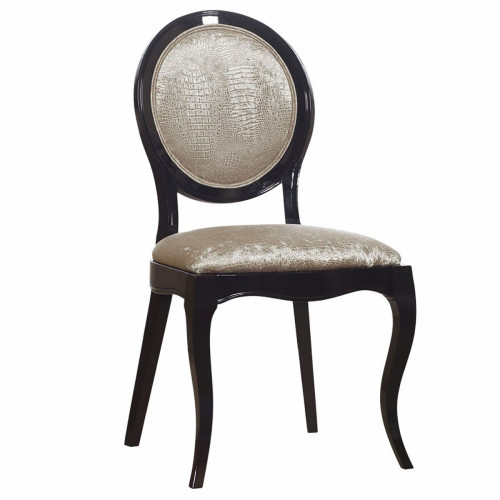 стул бархат бежевый, ножки черн. лак 98x51x51x44 в Нижневартовске