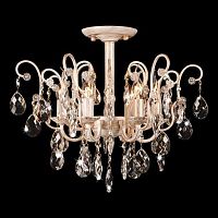 потолочная люстра eurosvet 10022/6 белый с золотом/ тонированный хрусталь strotskis в Нижневартовске