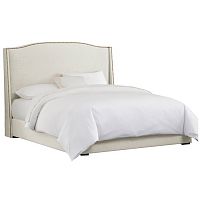 кровать двуспальная 160х200 бежевая cole wingback talc в Нижневартовске