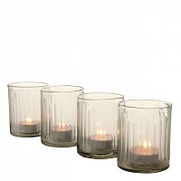 набор подсвечников стеклянный дымчатый ручной работы astor от eichholtz, 12,5 см, 4 штуки в Нижневартовске