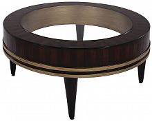 стол журнальный round низкий коричневый, прозрачный в Нижневартовске