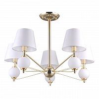 потолочная люстра eurosvet luna 70061/5 золото белая в Нижневартовске