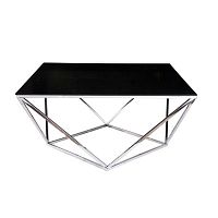 стол журнальный geometry серебро, чёрный в Нижневартовске